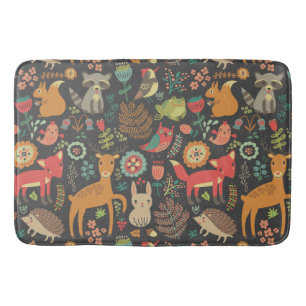 Woodland Critters Cottcore Folk Art Badmat