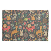 Woodland Critters Cottcore Folk Art Kussensloop (Achterkant)