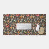 Woodland Critters Volkskunst Monogram Bureaumat (Keyboard & Muis)