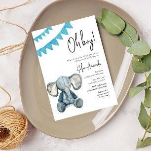 Woodland Cute Animal Elephant Baby shower Kaart