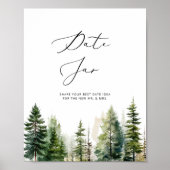 Woodland date nachtelijke ideeën. Datum jar bruids Poster (Voorkant)
