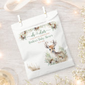 Woodland Deer Baby shower Boy Bedankzakje (Geknipt)