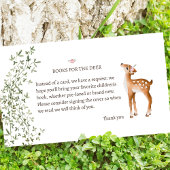 Woodland Deer Baby shower Informatiekaartje
