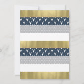 Woodland Deer Baby shower Invitation, Faux Folie Kaart (Achterkant)