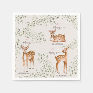 Woodland Deer Baby shower Servet