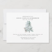 Woodland Deer Bereavement Begrafenis Dank u Bedankkaart (Voorkant)