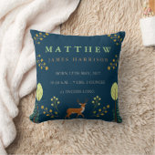Woodland Deer Birth Announcement Pillow Kussen (Deken)