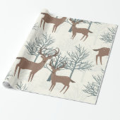 Woodland Deer Cadeaupapier (Uitgerold)