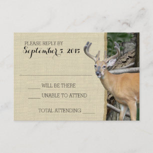 Woodland Deer Camo Reactie RSVP Kaartje