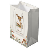 Woodland Deer Dank u Gift Bag | rustiek bos Medium Cadeauzakje (Voorkant Gekanteld)