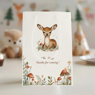 Woodland Deer Dank u Gift Bag rustiek bos Medium Cadeauzakje