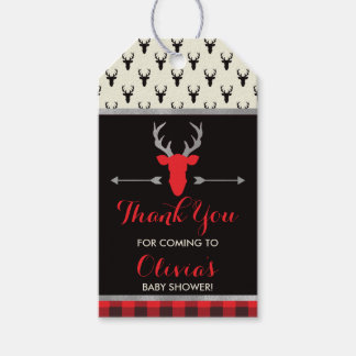Woodland Deer Dank u Label, gewei, Baby shower Cadeaulabel