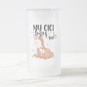 Woodland Deer Doe and Baby Fawn My Gigi Loves me Matglas Bierpul