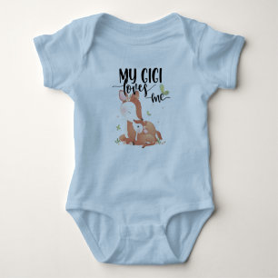 Woodland Deer Doe and Baby Fawn My Gigi Loves me Romper