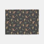 Woodland Deer Fawn Pattern Baby Fleece Blanket (Voorkant (Horizontaal))