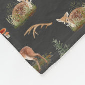 Woodland Deer Fawn Pattern Baby Fleece Blanket (Hoek)