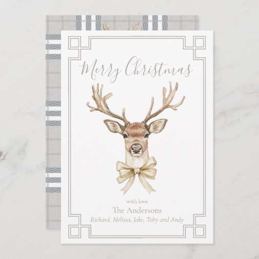 Woodland Deer Festival Feestdagenkaart (Voorkant / Achterkant)