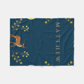 Woodland Deer Fleece Blanket (Voorkant (Horizontaal))