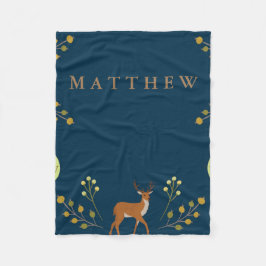 Woodland Deer Fleece Blanket Deken