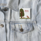 WOODLAND DEER FOREST Personalized Button (In situ)