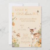 Woodland Deer Garden Invitation d'anniversaire (Devant)