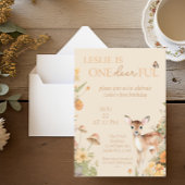 Woodland Deer Garden Invitation d'anniversaire