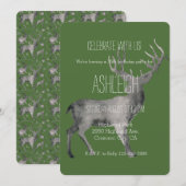 Woodland Deer jarig Kaart (Voorkant / Achterkant)