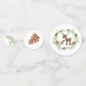 Woodland Deer Pine Cone Tree Baby shower Confetti (Voorkanten)