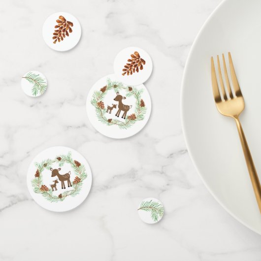 Woodland Deer Pine Cone Tree Baby shower Confetti (Groep)