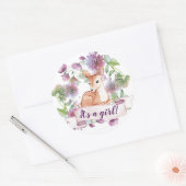 Woodland Deer Ronde Sticker (Envelop)
