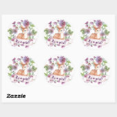 Woodland Deer Ronde Sticker (Vel)