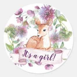 Woodland Deer Ronde Sticker