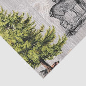 Woodland Deer  Rustic Wood Weefpapier Tissuepapier (Detail)