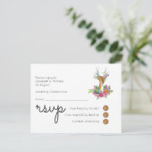 Woodland Deer Wedding RSVP Briefkaart (Staand voorkant)