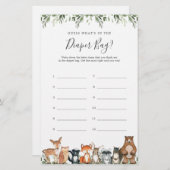 Woodland Devinez ce qu'il y a dans la carte à couc (Devant / Derrière)