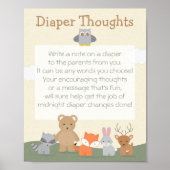 Woodland "Diaper Thoughts" Poster (Voorkant)