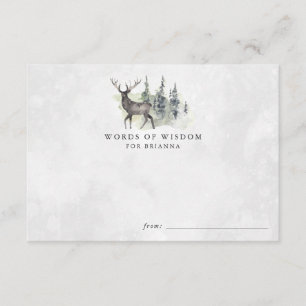 Woodland Dieren Baby Shower Advieskaarten Informatiekaartje
