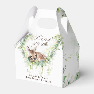 Woodland Dieren Bos groen Baby Jongen Douche Bedankdoosjes