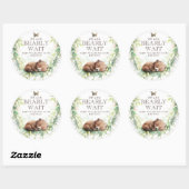 Woodland Dieren Bos groen Baby Jongen Douche Ronde Sticker (Vel)