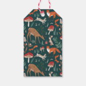 Woodland Dieren Groen Kerstfeest Cadeaulabel (Achterkant)