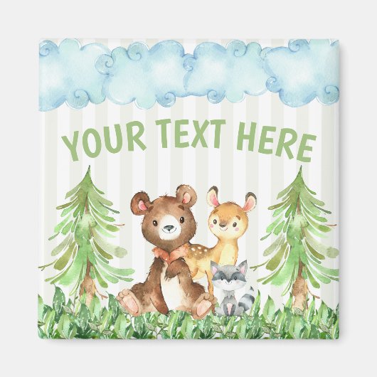 Woodland Dieren Koelkast Magnet Magneet (Voorkant)