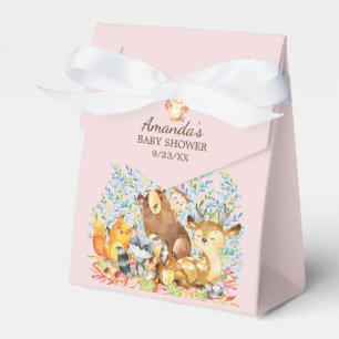 Woodland Dieren Meisjes Baby shower Favor Box Bedankdoosjes