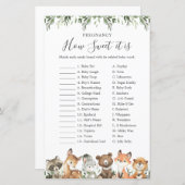 Woodland dieren zwangerschap hoe zoet het is spel (Voorkant / Achterkant)