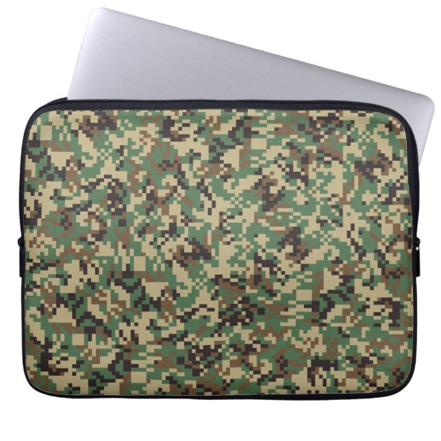 Woodland Digital Camouflage Laptop Sleeve (Voorkant)