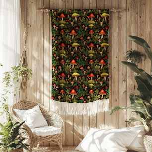 Woodland Droomdeken Vintage Paddenstoel Stijl Fleece Deken