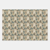 Woodland Earth Tones Pattern Holiday Inpakpapier Vel (Voorkant 3)