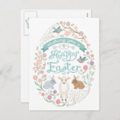 Woodland Easter Egg Briefkaart (Voorkant / Achterkant)