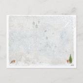 Woodland Eerste Sneeuwkerst Briefkaart (Achterkant)