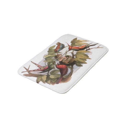 Woodland Elf in Nest: Antiek Bird Sprite Fairy Badmat (Gekanteld)