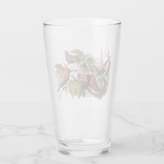 Woodland Elf in Nest: Antiek Bird Sprite Fairy Glas (Achterkant)